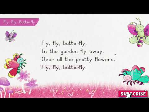 Fly Fly Butterfly 🦋 rhyme | Butterfly 🦋 pretty flowers 💐 |