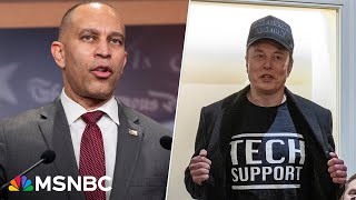LIVE: Hakeem Jeffries holds press conference amid Trump’s first Cabinet meeting with Elon Musk