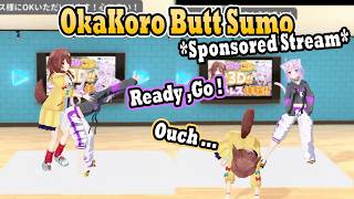 Okayu & Korone Play Butt Sumo on Their Sponsor's Mattress !