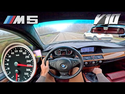BMW M5 E60 V10 *MANUAL* at TOP SPEED on the AUTOBAHN!