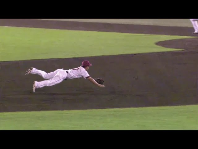 【7回表】イーグルス・西巻 三遊間の打球に飛びつくファインプレー!! 2018/9/12 E-H