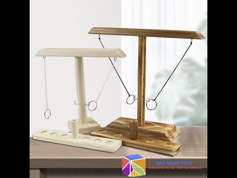 ĐỒ CHƠI VẬN ĐỘNG BẮN MÓC TRÊN BÀN, TRÒ CHƠI NHÉM VÒNG CHO TRẺ EM VÀ NGƯỜI LỚN GIÚP GIẢM STRESS VÀ RÈN LUYỆN NHANH TAY LẸ MẮT, RING TOSS GAME - BAO NGON TOYS - DG66