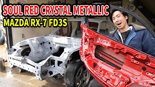 【#47 Mazda RX-7 Restomod Build】I painted the back side of the door.