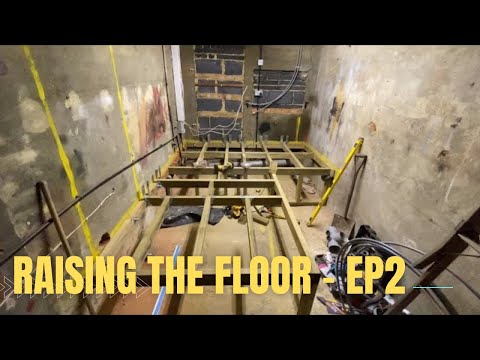 Building the raised floor of the bathroom garage conversion - Day 2