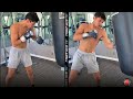 LEFT HOOK CITY! RYAN GARCIA LAUNCHING RIB BREAKING SHOTS ON THE HEAVY BAG DURING WORKOUT