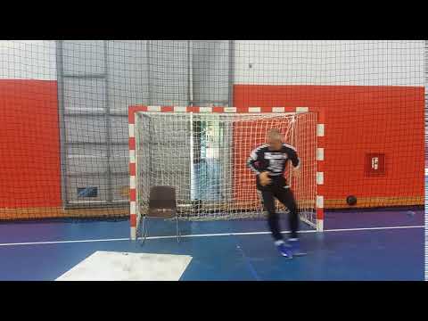 Trening rukometnog golmana - vezba za odbranu poluvisokih lopti br.341 (Svetislav Verkic)