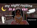 My Night Routine Living in a Van ALONE! | Bloxburg Roleplay | w/voices