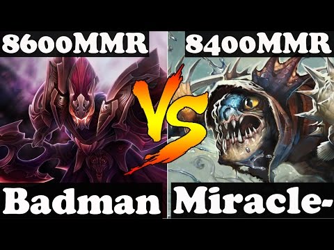 Dota 2 - Badman 8600MMR Plays Spectre VS Miracle- 8400MMR Plays Slark - Ranked Gameplay