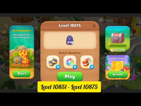 Gardenscapes ( Level 10851 - Level 10875 ) - All Puzzles - Gameplay PART - 484