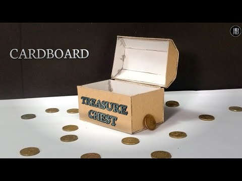 Making a simple mini treasure chest from cardboard | inventive AB