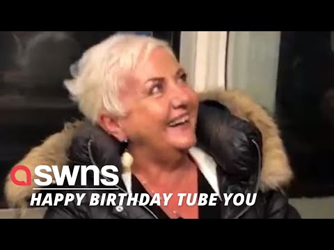 Son gets whole London tube carriage to sing happy birthday to his mum | SWNS