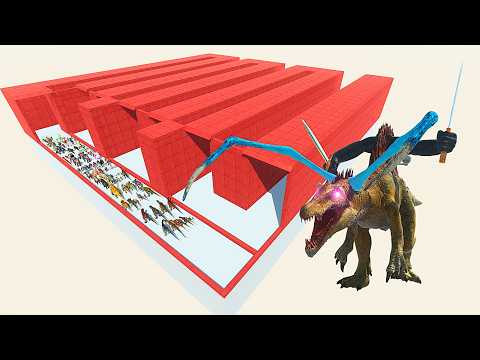ESCAPE FROM ALIEN SPINOSAURUS - Animal Revolt Battle Simulator ARBS