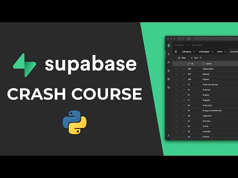 Supabase Crash Course For Python Developers