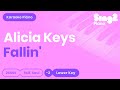 Alicia Keys - Fallin' (Lower Key) Karaoke Piano