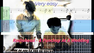 (Best Guitar Lesson) Radiohead   A Punchup At A Wedding (slow speed for lesson)