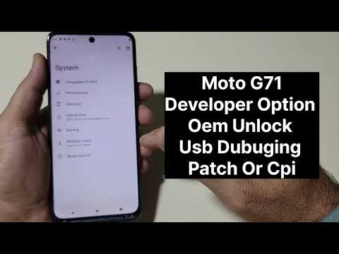 Moto G71 Developer Option Oem Unlock Usb Dubuging