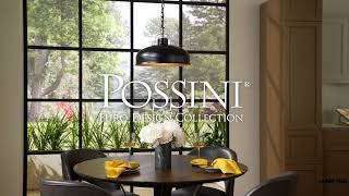 Watch A Video About the Possini Euro Camden Black and Warm Brass Ceiling Pendant