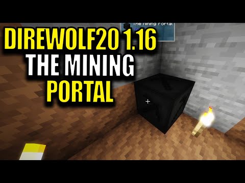 Minecraft Direwolf20 Modpack 1.16 Ep 10 - The Mining Portal