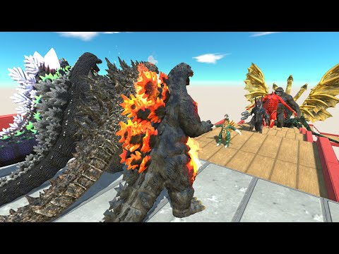 X5 Godzilla Death Fall VS All Monster - Animal Revolt Battle Simulator