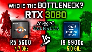 CPU Bottleneck test - Ryzen 5 5600 vs i9 9900k with RTX 3080 - Assassins Creed Valhalla