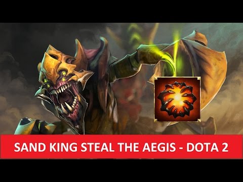 Daily WTF funny sand king steal aegis - dota 2