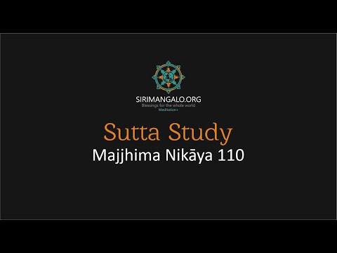 MN 110 (The Shorter Discourse on the Full-Moon Night) and Q&A