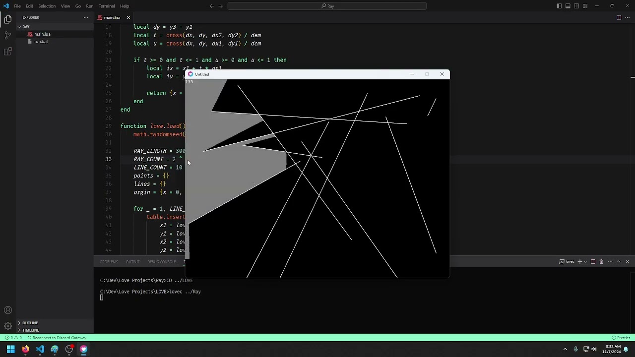 [Coding Projects] 2D Raycasting Optimized