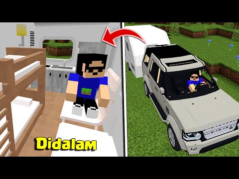 Berkemah Dengan Rumah Mobil Keren Addon di MCPE