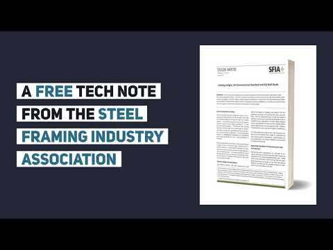 SFIA Tech Note: Limiting Heights for Nonstructural Standard and EQ Wall Studs