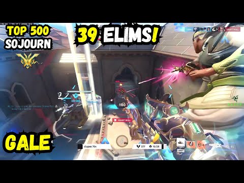 39 ELIMS! GALE INSANE SOJOURN GAMEPLAY! TOP 500 OVERWATCH 2 SEASON 13