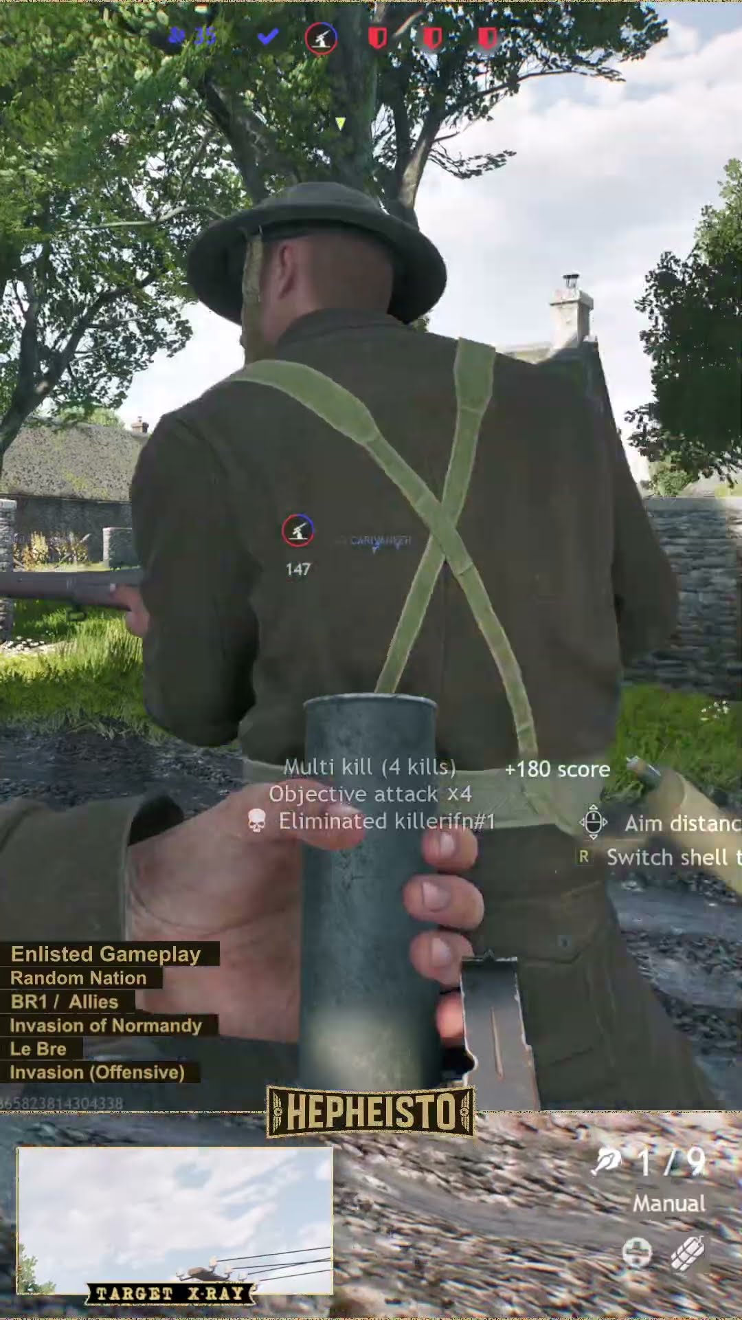Mortarmen elimnating Infantry on Objective with Two-Inch mortar
