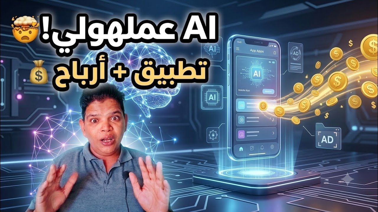 صنعت تطبيق كامل بالذكاء الاصطناعي 🤯 | بدون برمجة + طريقة الربح من الإعلانات