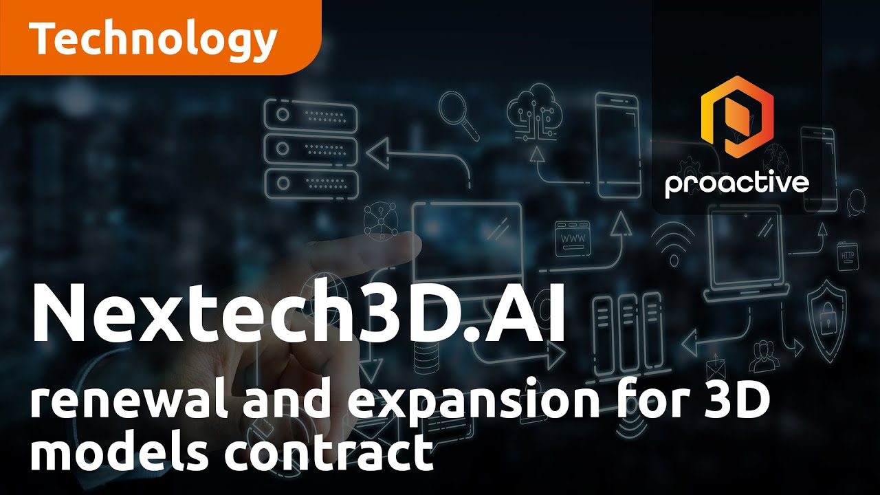 Nextech3D.AI secures contract renewal and expansion contract for 3000 3D models