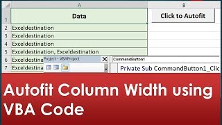 VBA to Autofit the Width of Column - Excel VBA Excample