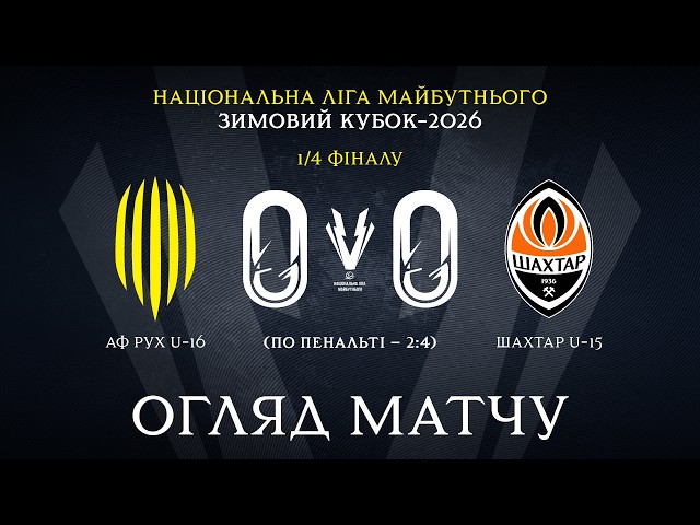 Рух U-16 – Шахтар U-15. Зимовий Кубок, 1/4 фіналу