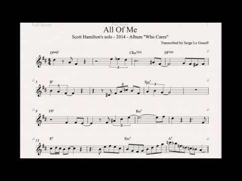 Scott Hamilton plays: All of Me - Solo Transcription -2014