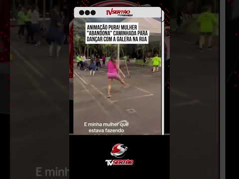 A caminhada virou baile! Esposa abandona exercício para entrar na dança e viraliza 💃🤣