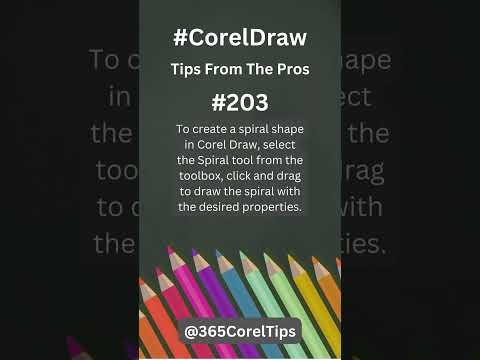 #203 How do you create a spiral shape in Corel Draw?
