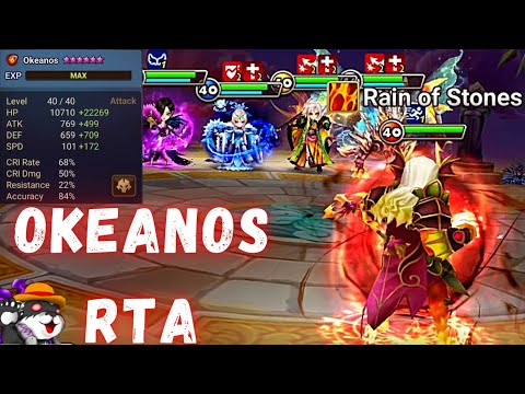 The Power Of Okeanos (Fire Sea Emperor) In RTA  Summoners War