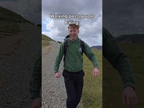 Walking Past People Hiking