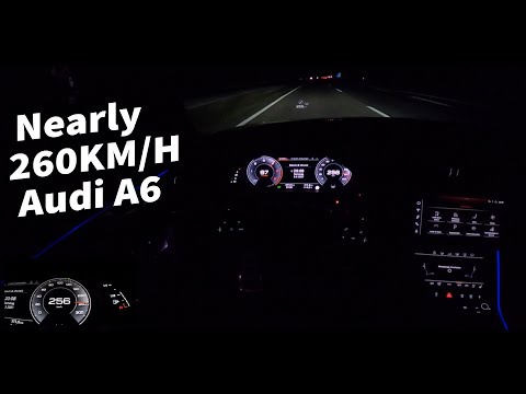 Audi A6 50TDI 2020 286HP Nearly 260KM/H Top Speed Drive auf Deutscher Autobahn 🏎