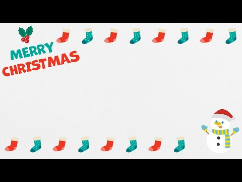【無料動画素材】かわいいクリスマスフレーム素材