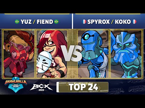 yuz & Fiend vs. Spyrox & Koko - Elimination Top 24 - Brawlhalla World Championship 2022