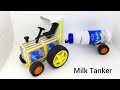 How To Make Matchbox Milk Tanker Tractor Trolley DIY Tractor Science Project