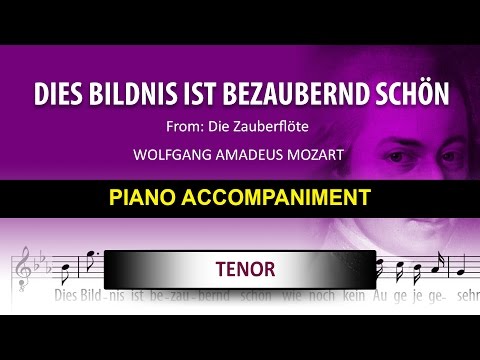 Dies Bildnis ist bezaubernd schön / Karaoke piano / Wolfgang Amadeus Mozart / Tenor