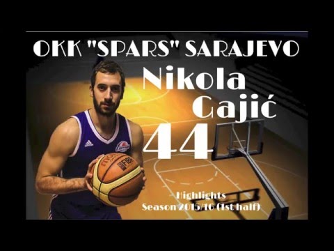 Nikola Gajic Highlights 2015/16 (1st half of season) OKK "Spars" Sarajevo