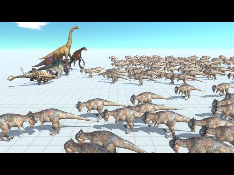 200 Pachycephalosaurus vs ALL TEAMS Animal Revolt Battle Simulator