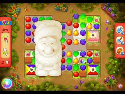 GardenScapes Level 2999 no boosters (19 moves)