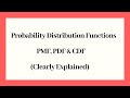 Probability Distribution Functions PMF PDF And CDF Clearly Explained