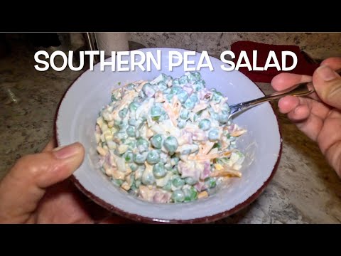 Southern Pea Salad!! Ham, Cheese, Eggs!! Amazing Side Dish!